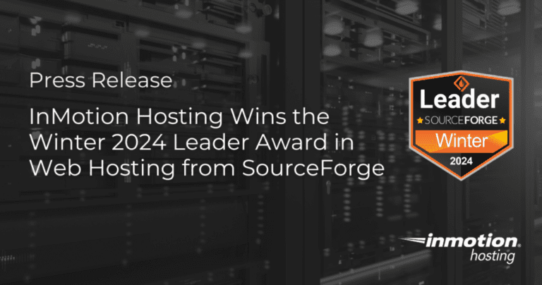 Inmotion Hosting Wins Sourceforge's Winter 2024 Leader Award In Web